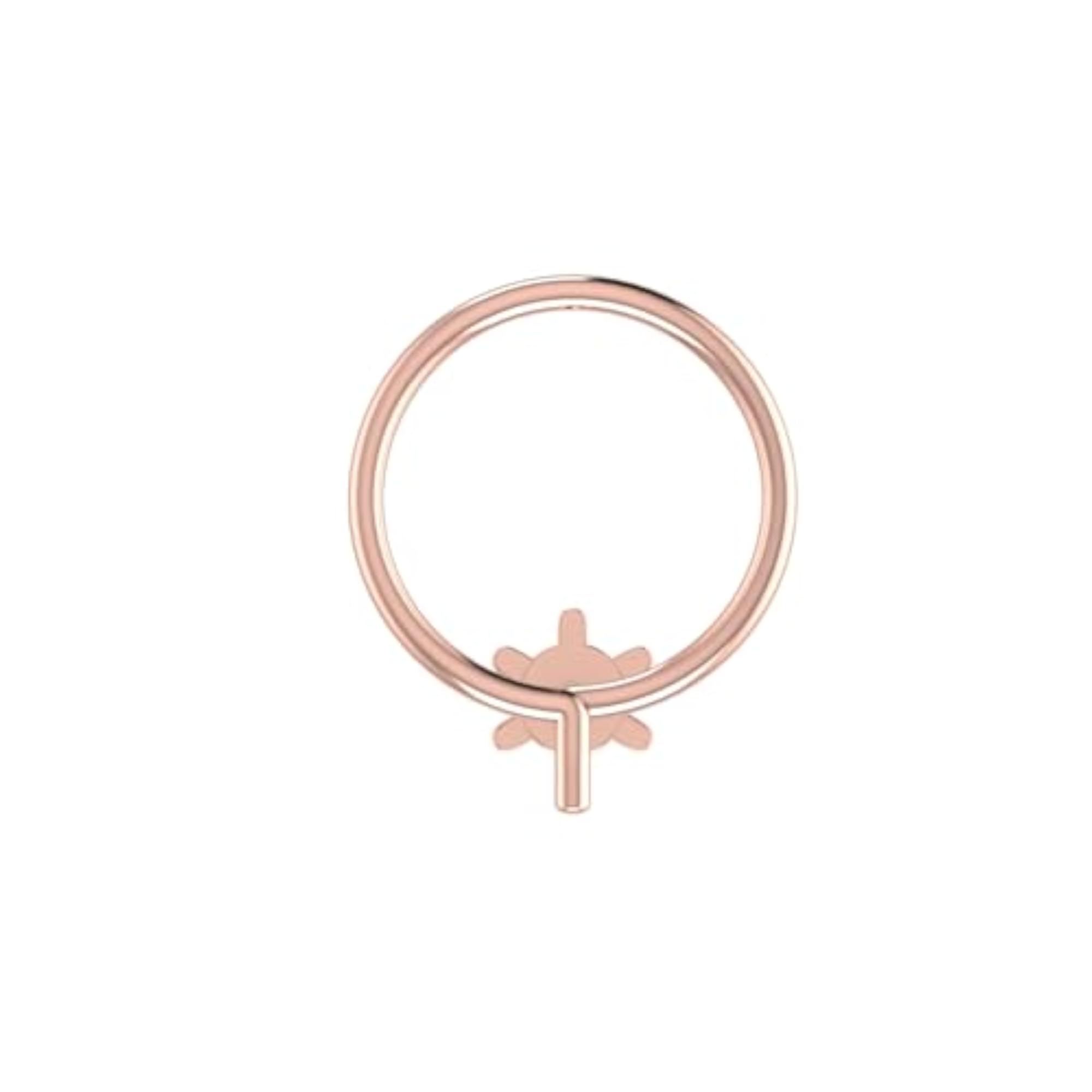 Women's 18K Rose Gold & Certified Diamond Nosering, Elegant